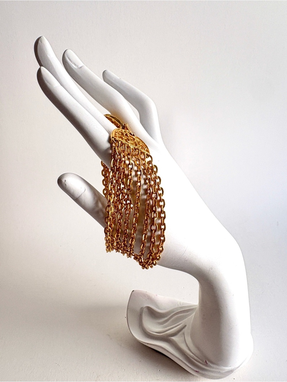 Gold Multi Chain Statement Bracelet Women Jewelry